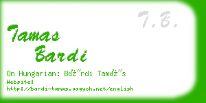 tamas bardi business card